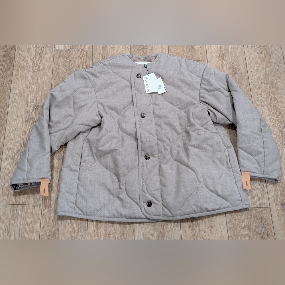 $1250 Mens JW Anderson Quilted Jacket Clay Melange Medium